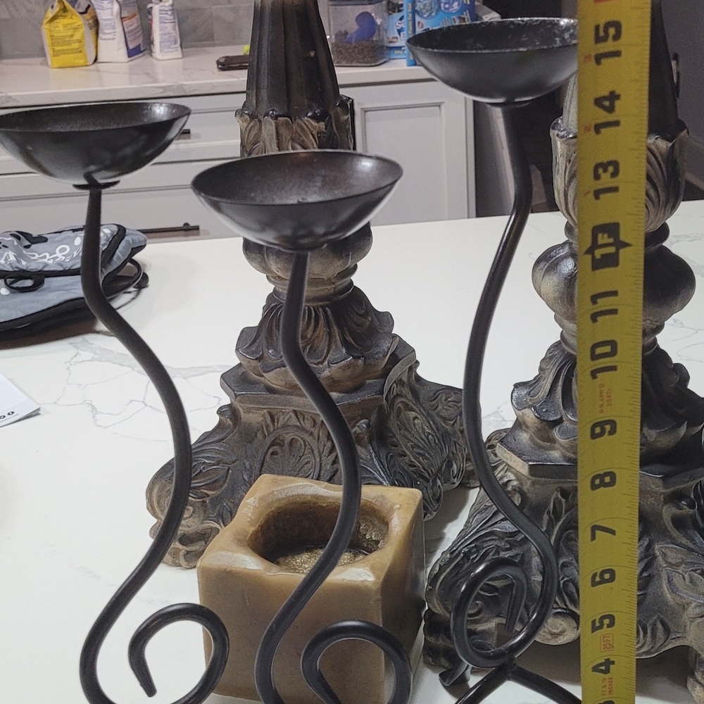 Set of 3 Tabletop Candle holders - Picture 4 of 7